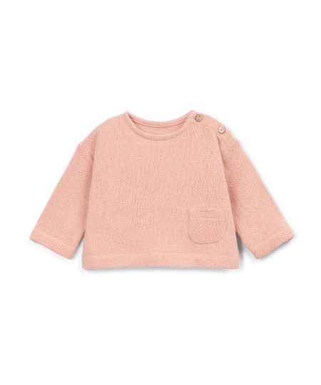 Knitted sweater with cotton and recycled cotton blend - Image product