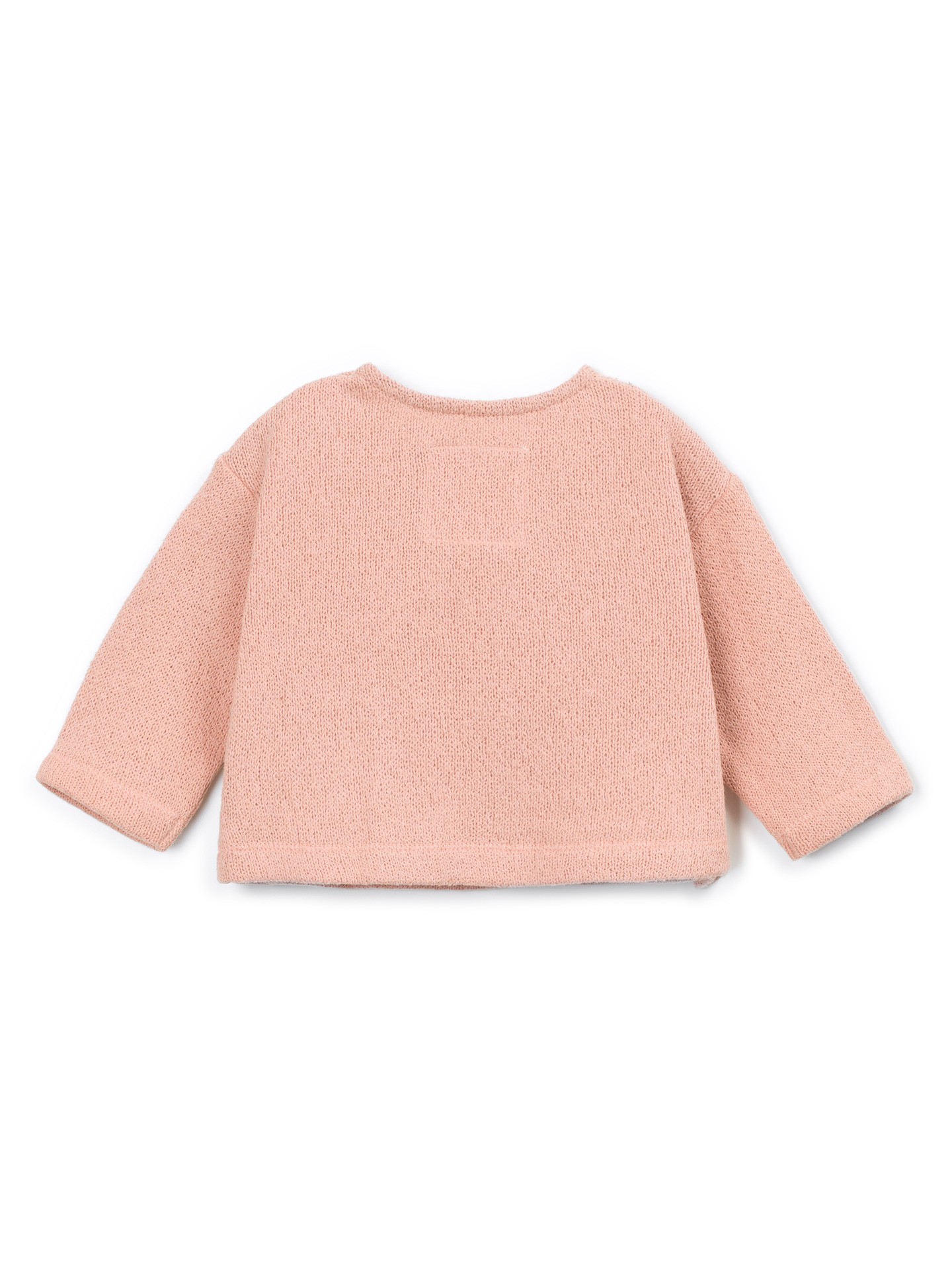Knitted sweater with cotton and recycled cotton blend