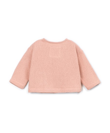 Knitted sweater with cotton and recycled cotton blend