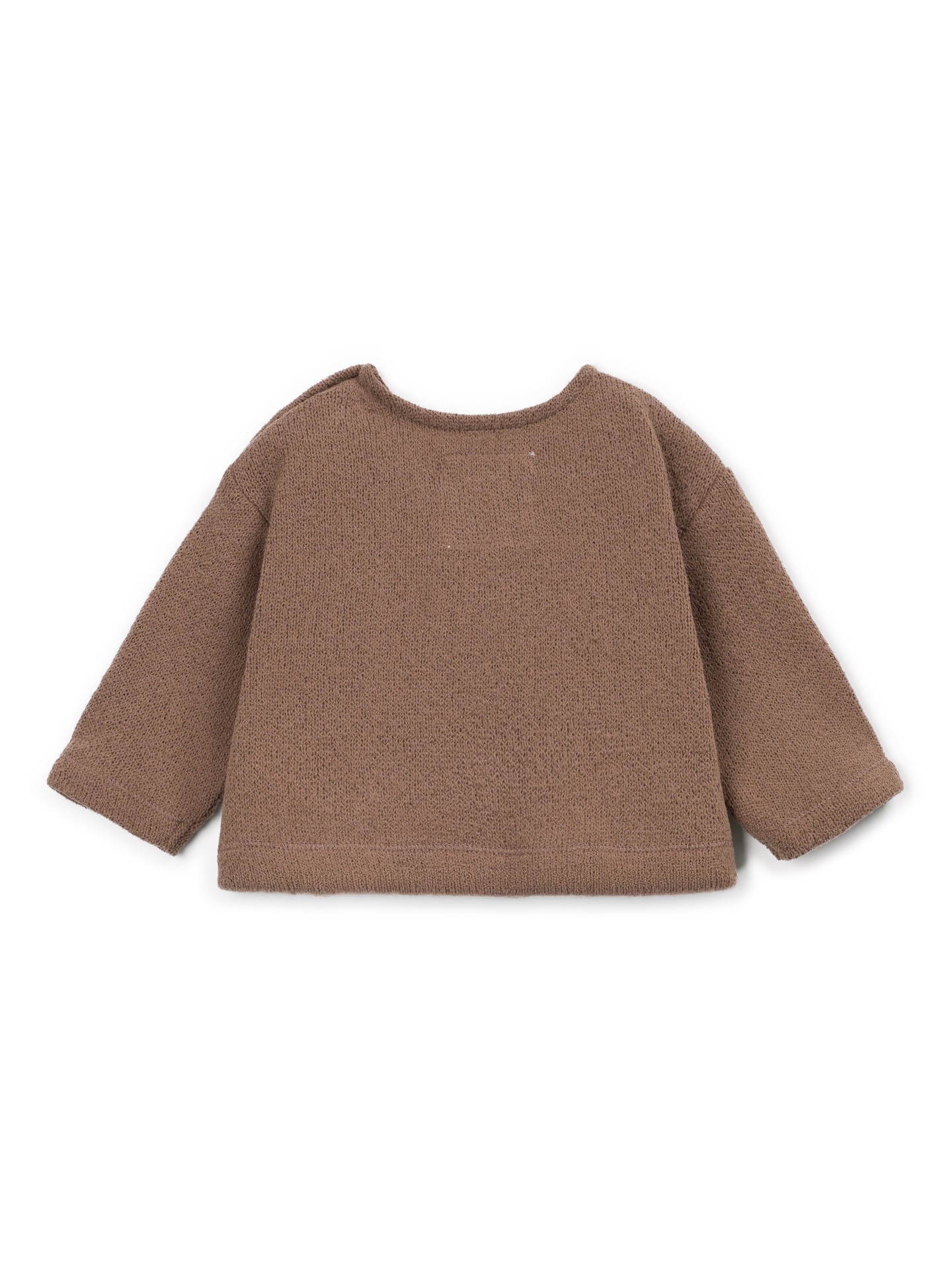 Knitted sweater with cotton and recycled cotton blend