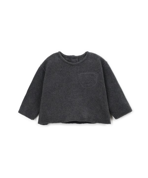 Knit sweater in natural fibers