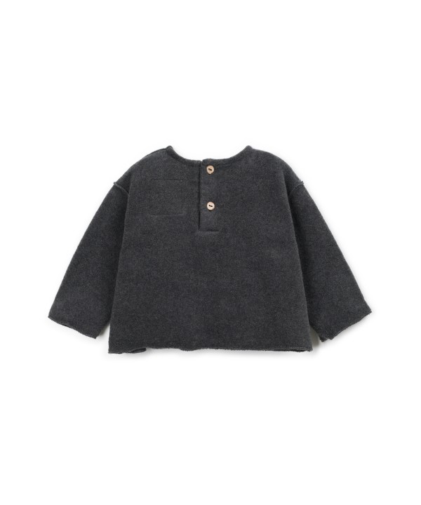 Knit sweater in natural fibers