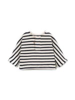 Knit sweater with a blend of natural fibers and recycled cotton Knit sweater with a blend of natural fibers and recycled cotton