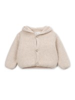 Knit jacket with front opening