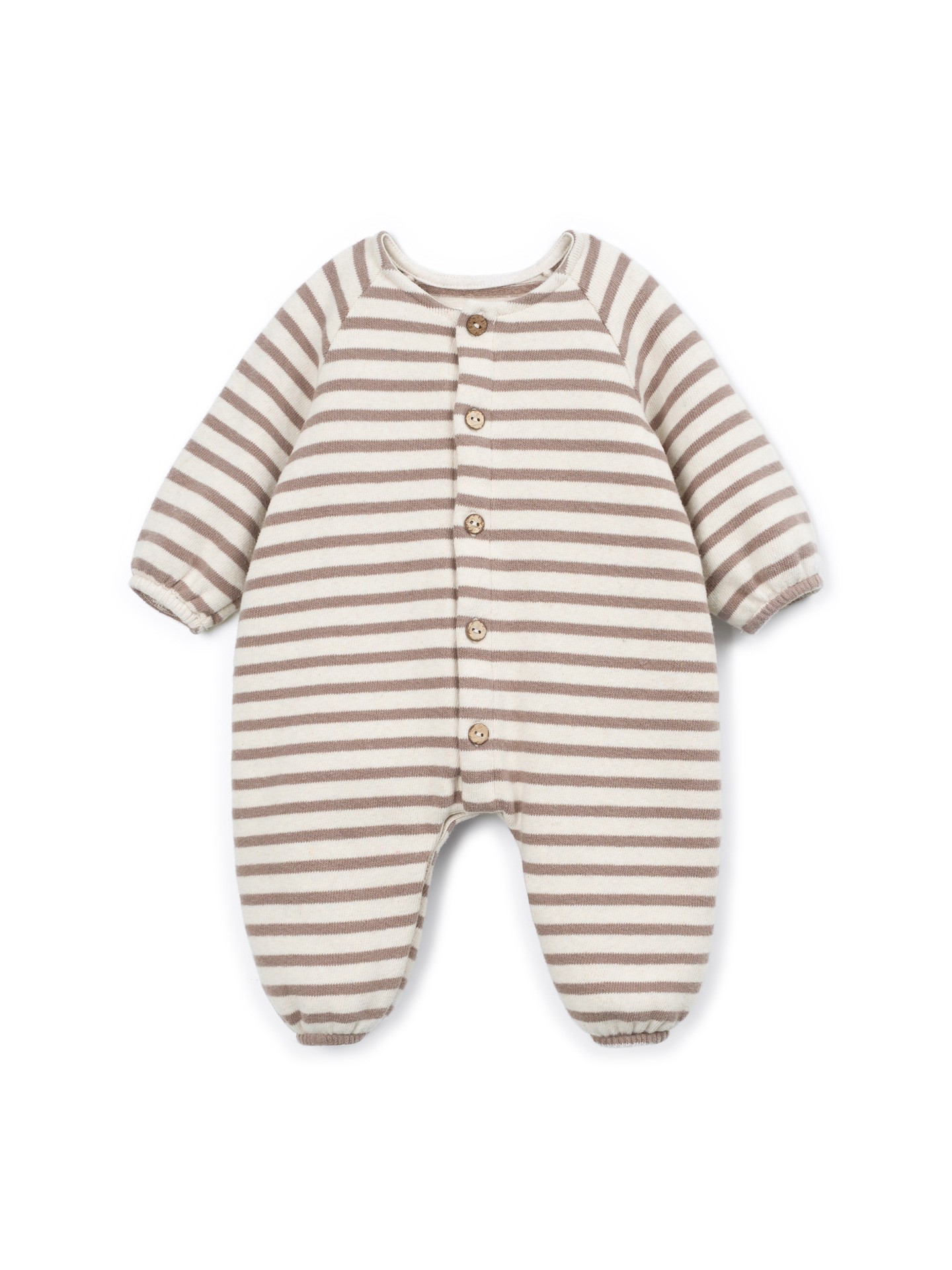 Knit jumpsuit with a mixture of natural and recycled fibers