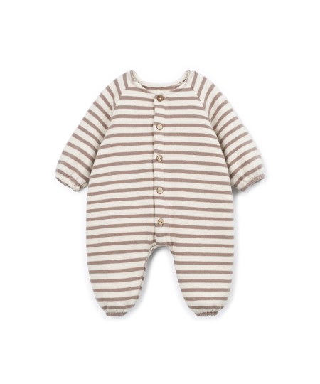 Knit jumpsuit with a mixture of natural and recycled fibers - Image product