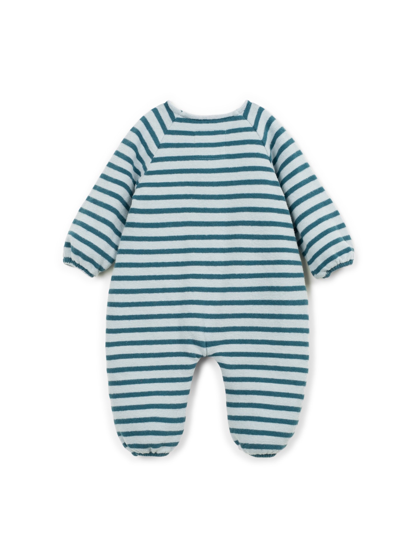 Knit jumpsuit with a mixture of natural and recycled fibers