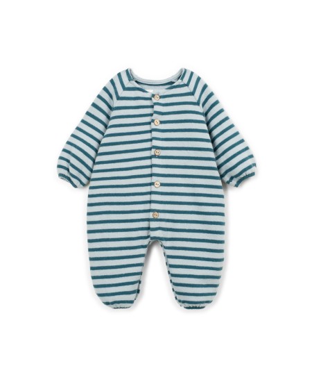 Knit jumpsuit with a mixture of natural and recycled fibers - Image product