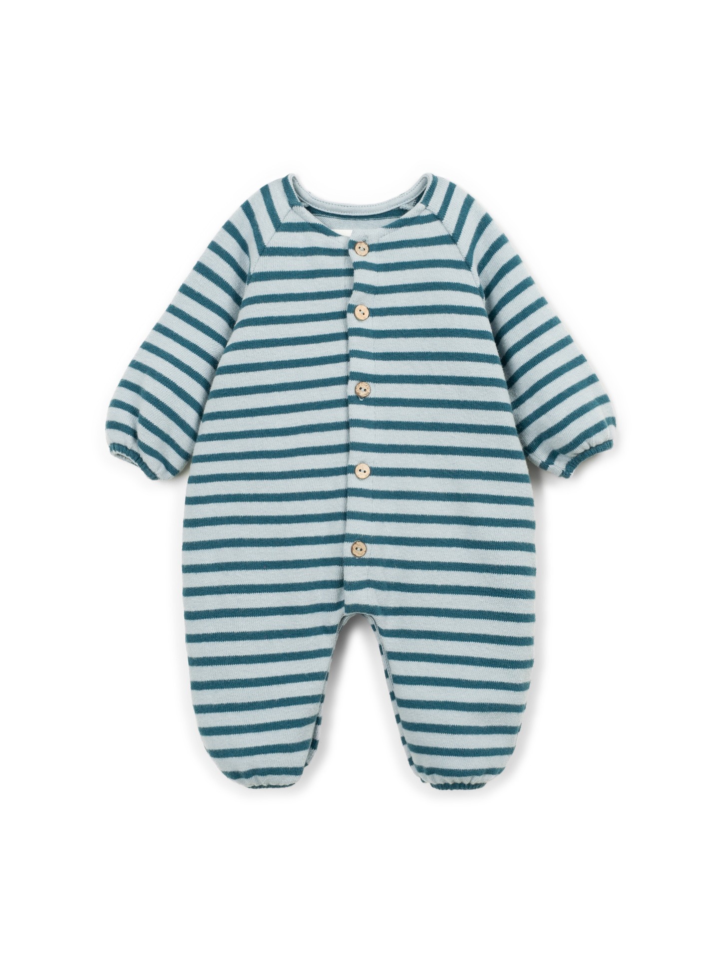 Knit jumpsuit with a mixture of natural and recycled fibers