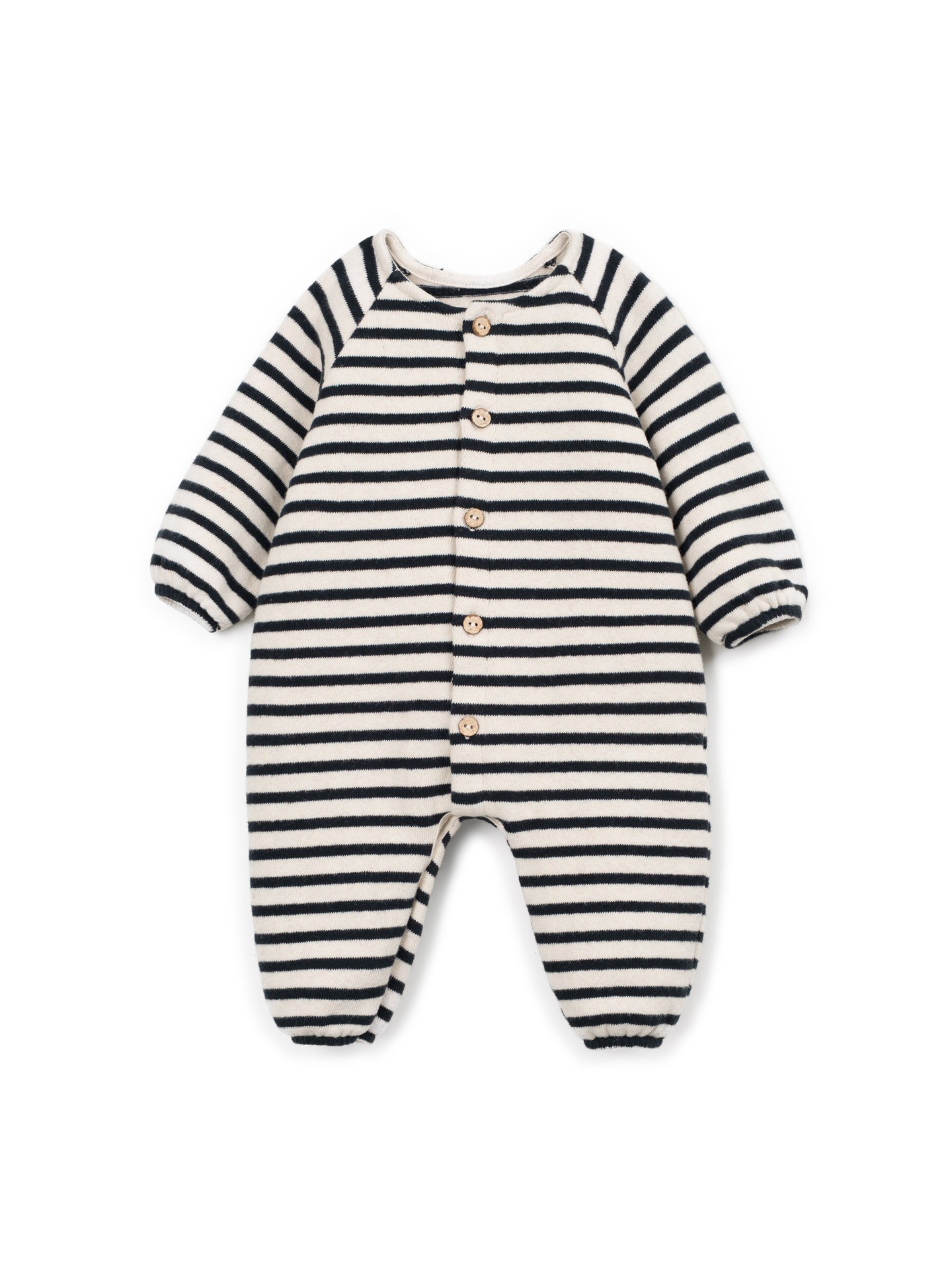 Knit jumpsuit with a mixture of natural and recycled fibers