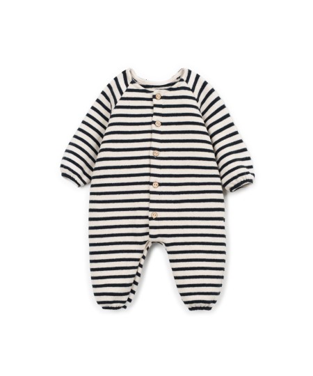 Knit jumpsuit with a mixture of natural and recycled fibers - Image product