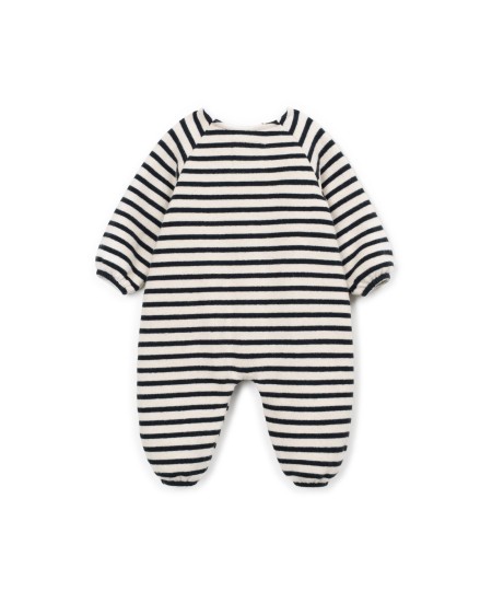 Knit jumpsuit with a mixture of natural and recycled fibers