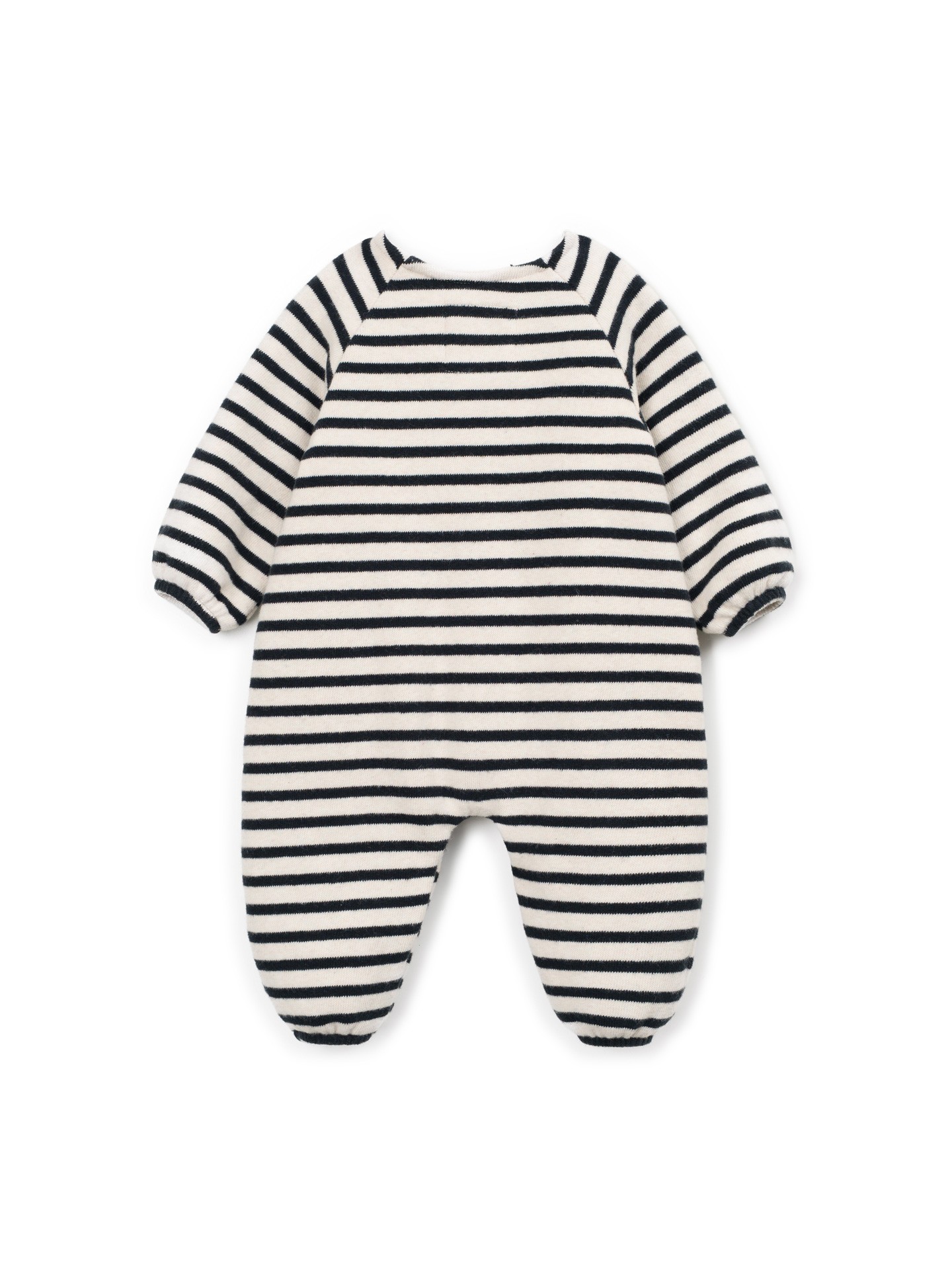 Knit jumpsuit with a mixture of natural and recycled fibers
