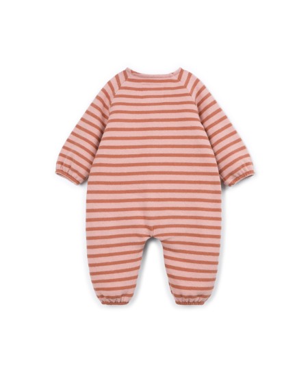 Jersey jumpsuit with a blend of natural and recycled fibers