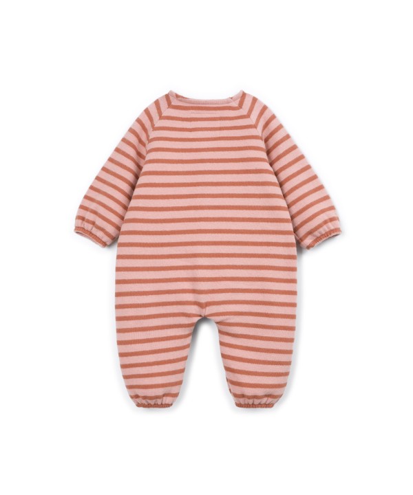 Jersey jumpsuit with a blend of natural and recycled fibers