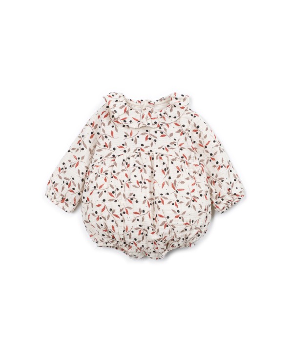 Combinaison en tissu avec col
