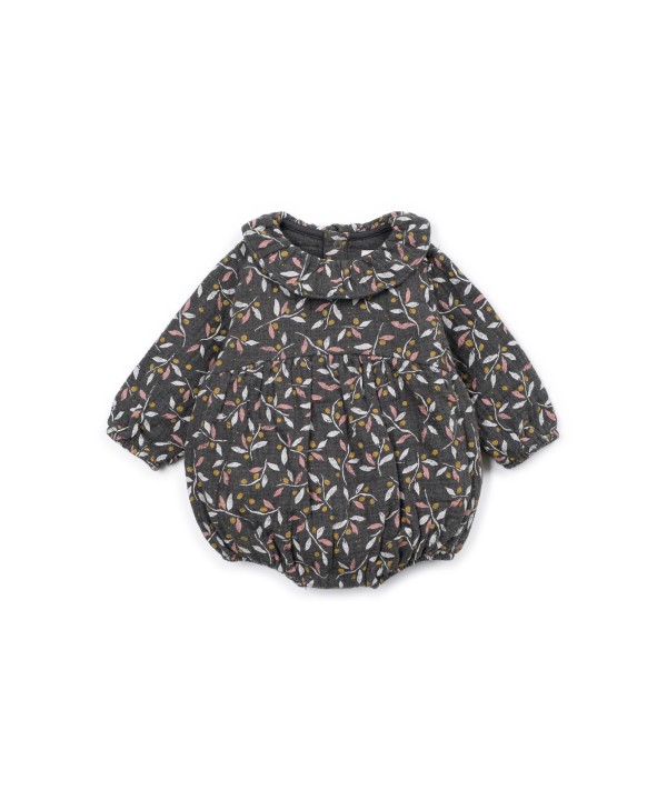 Combinaison en tissu avec col