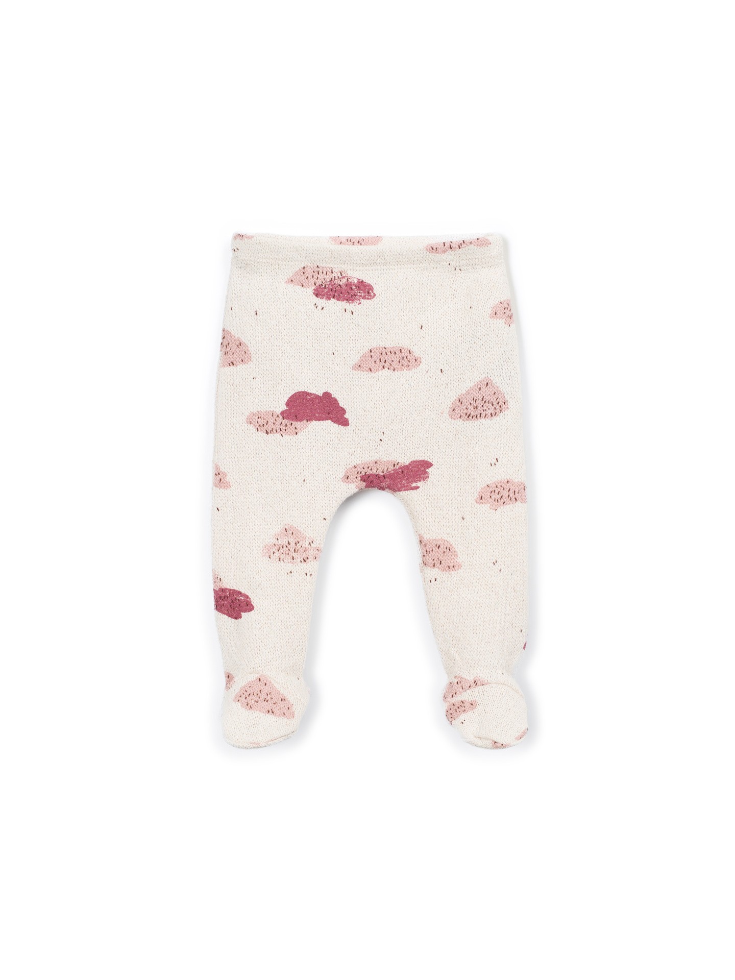 Pantalon en maille avec imprimé nuages