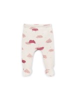 Jersey trousers with cloud print