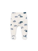 Jersey trousers with cloud print
