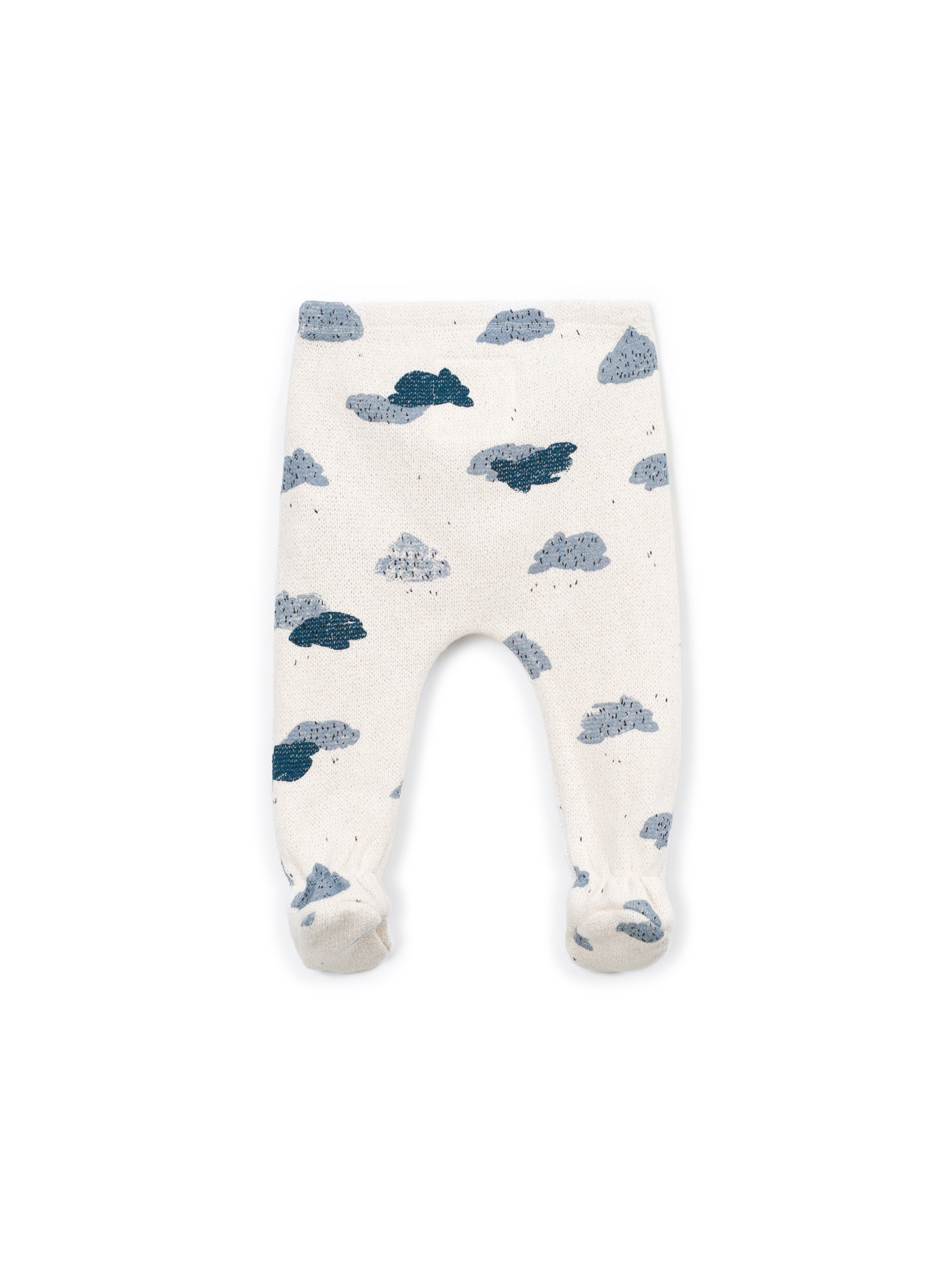 Pantalon en maille avec imprimé de nuages