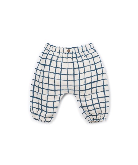 Fabric trousers with checkered pattern - Image product