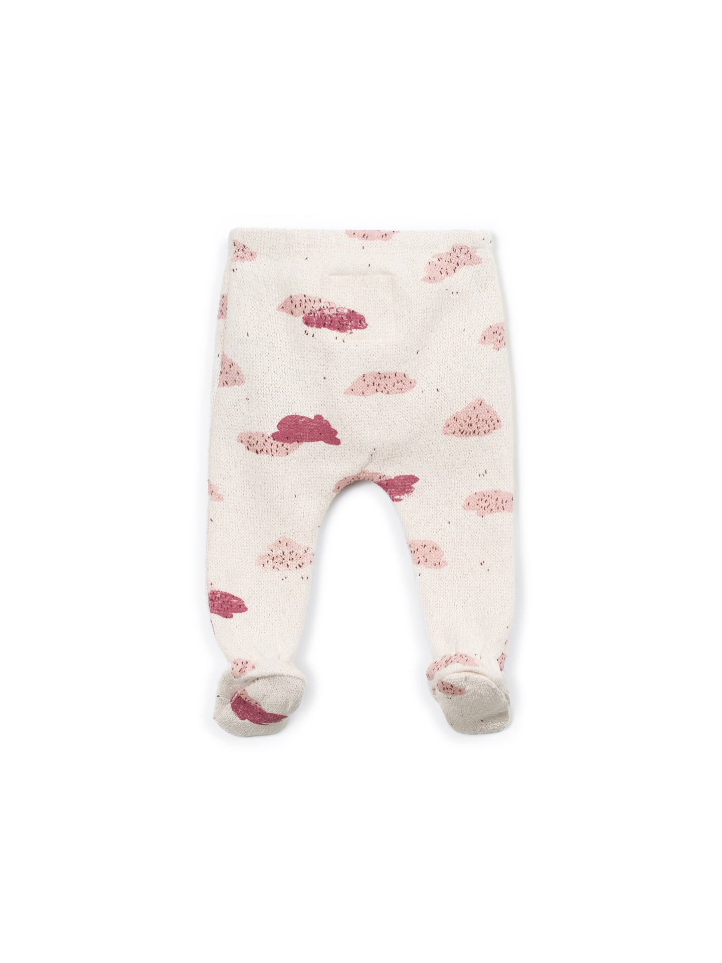 Pantalon en maille avec imprimé nuages