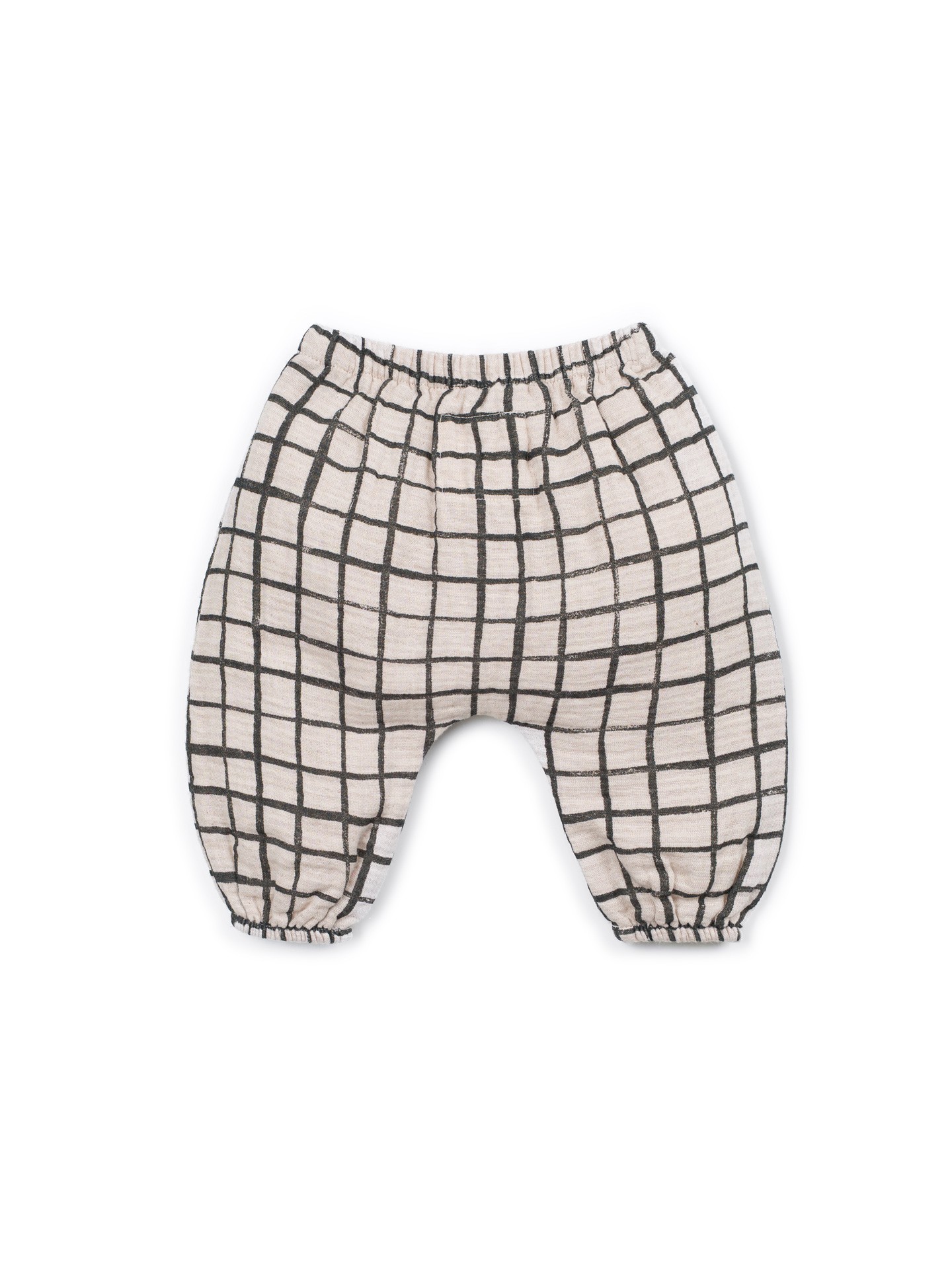 Pantalon en tissu avec motif à carreaux