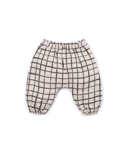 Fabric trousers with checkered pattern - Image product