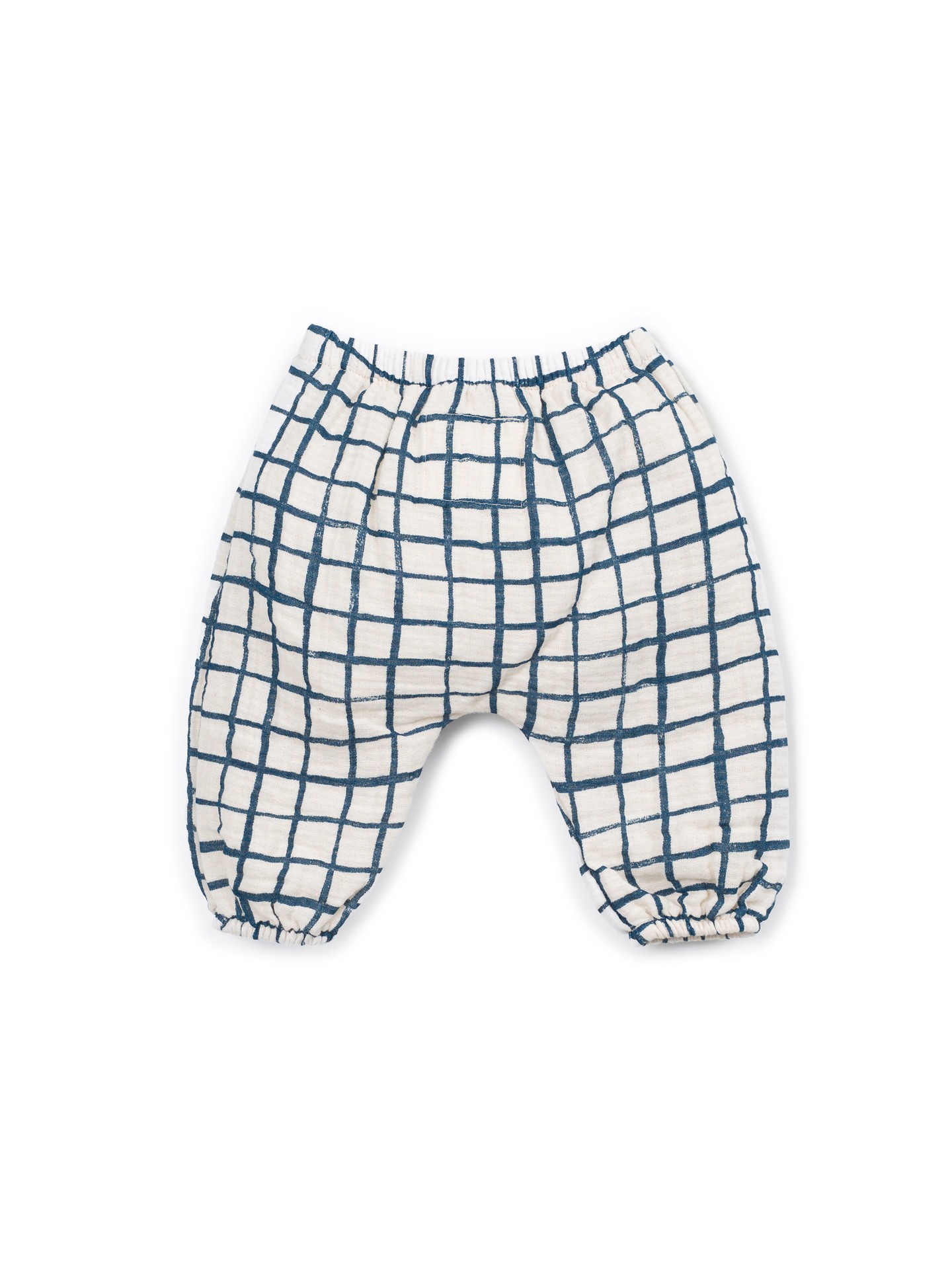 Pantalon en tissu avec motif à carreaux