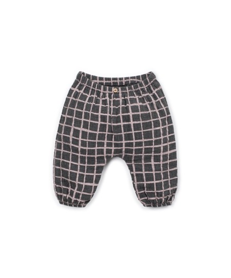 Fabric trousers with checkered pattern - Image product