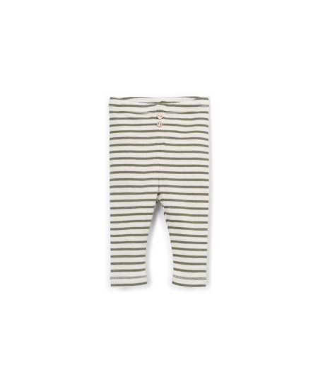 Leggings rayés avec boutons décoratifs en noix de coco - Image product