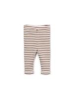 Leggings rayés avec boutons décoratifs en noix de coco Leggings rayés avec boutons décoratifs en noix de coco