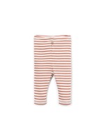 Leggings rayés avec boutons décoratifs en noix de coco Leggings rayés avec boutons décoratifs en noix de coco