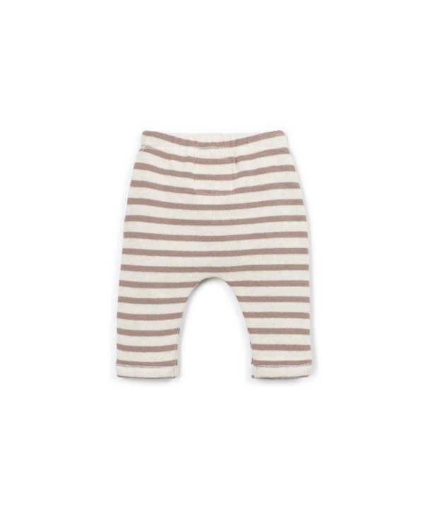 Knit leggings with elastic waistband
