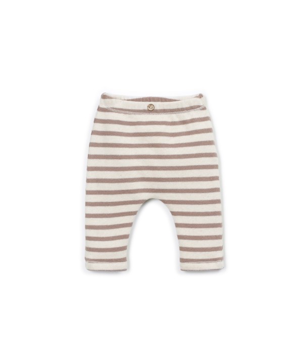 Knit leggings with elastic waistband