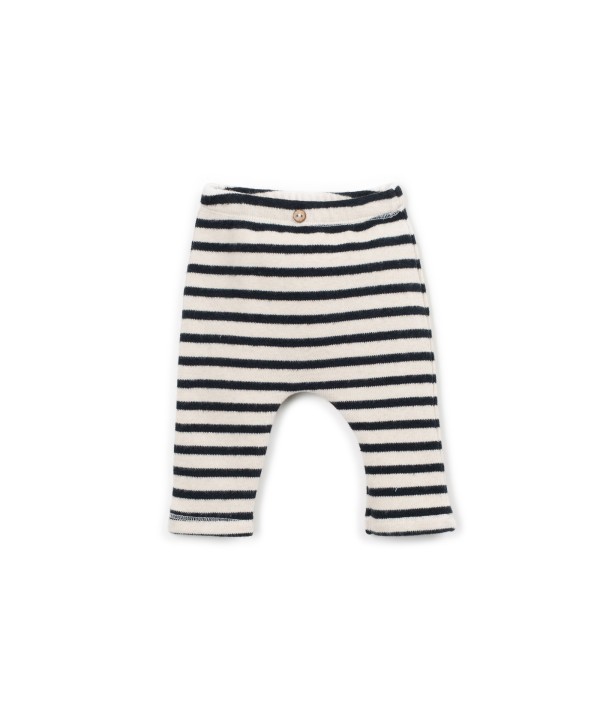Knit leggings with elastic waistband