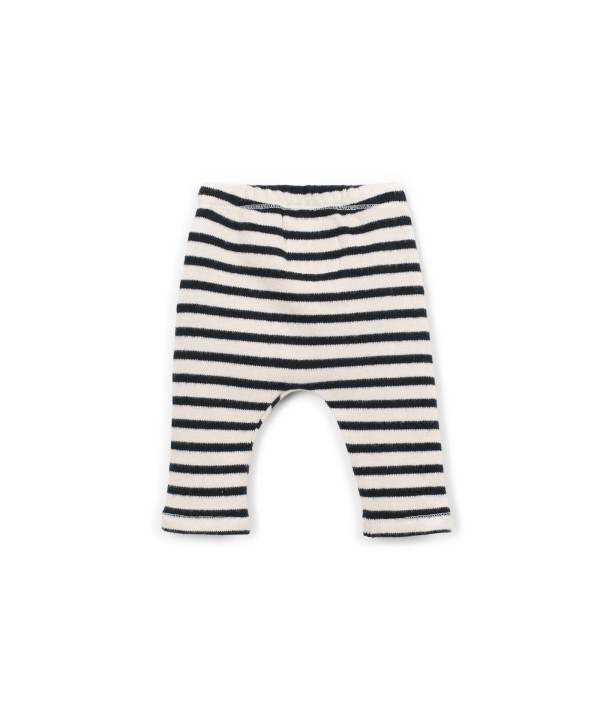 Knit leggings with elastic waistband