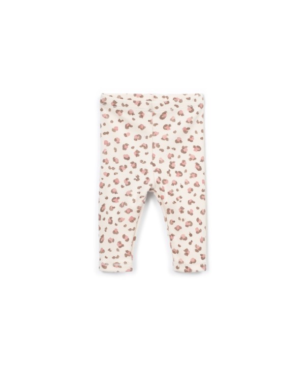 Jersey leggings with a blend of natural and recycled fibers