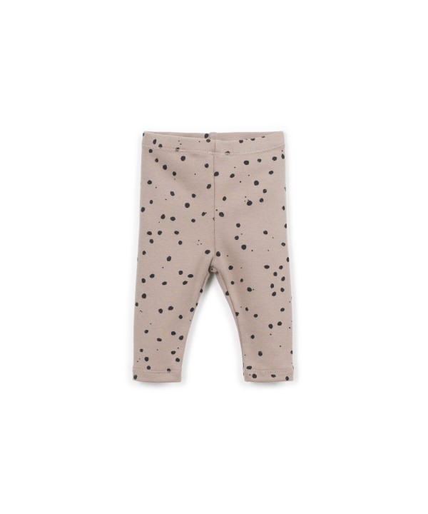 Jersey leggings with a blend of natural and recycled fibers