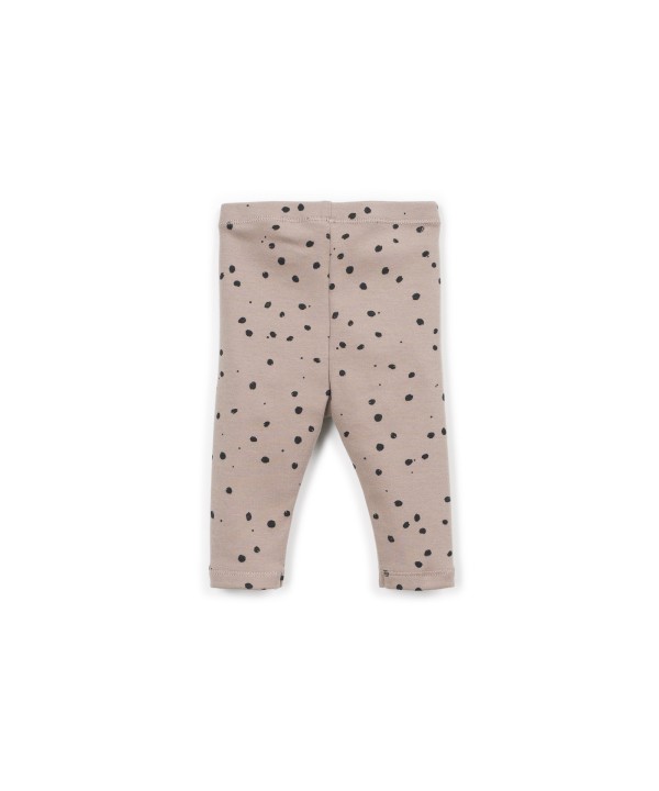Jersey leggings with a blend of natural and recycled fibers