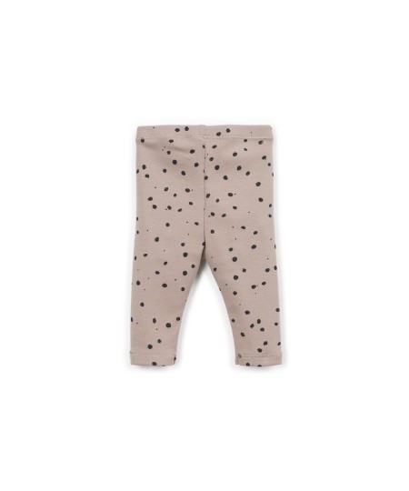 Jersey leggings with a blend of natural and recycled fibers
