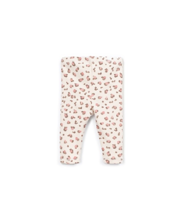 Jersey leggings with a blend of natural and recycled fibers