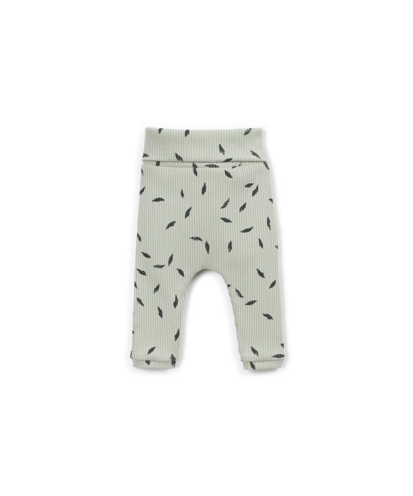 Leggings avec imprimé de petites feuilles