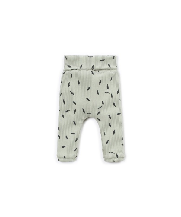 Leggings avec imprimé de petites feuilles