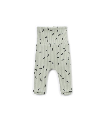 Leggings con estampado de hojitas