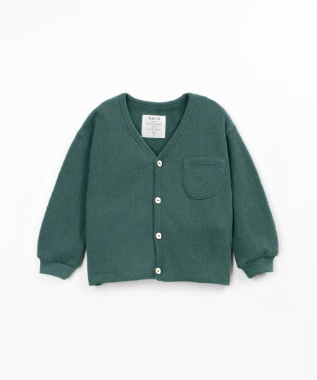 Knit jacket with chest pocket - Image product