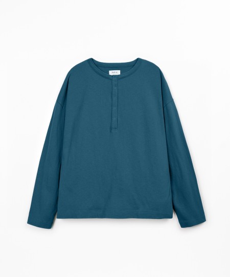 T-shirt en maille avec coton biologique et coton recycl? - Image product