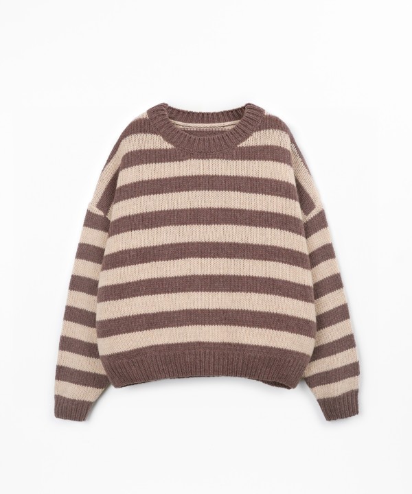 Striped knitted sweater
