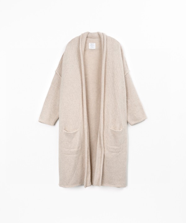 Knit jacket with recycled wool